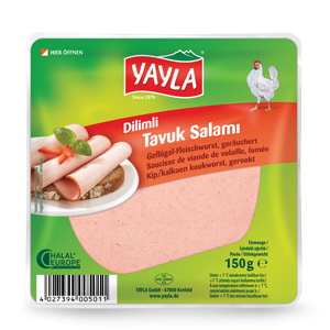 Yayla Geflügelfleischwurst in Scheiben 150g Yayla Geflügelfleischwurst in Scheiben 150g