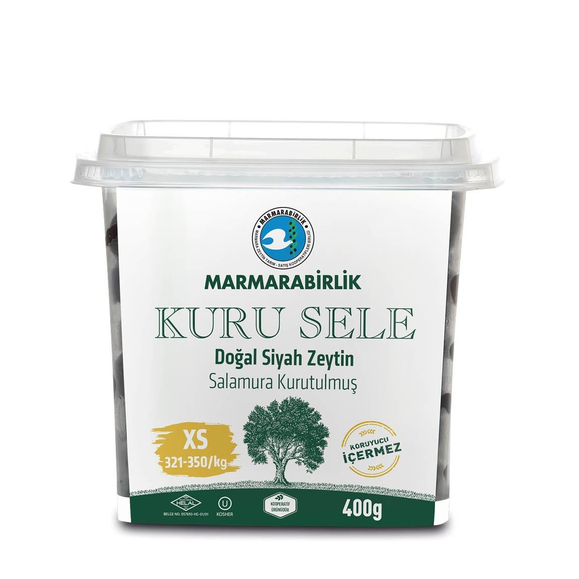 Marmarabirlik Oliven schwarz - Kuru Sele XS 400g Marmarabirlik Oliven schwarz - Kuru Sele XS 400g