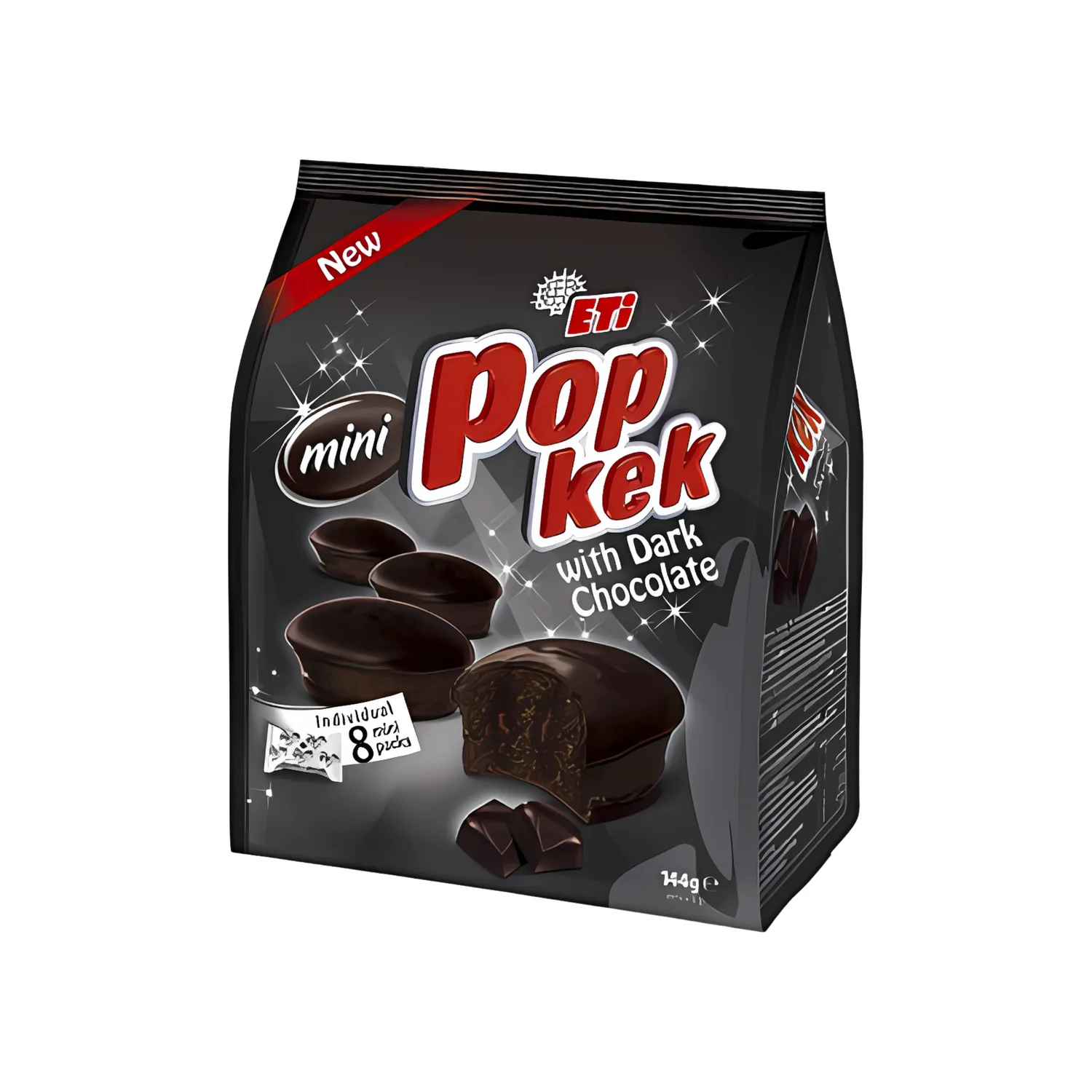 Eti Mini Pop Kek with Dark Chocolate 144g Eti Mini Pop Kek with Dark Chocolate 144g