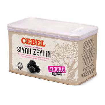 Cebel Siyah Zeytin, Az Tuzlu - Schwarze Oliven mit Stein, Salzarm 750g Cebel Siyah Zeytin, Az Tuzlu - Schwarze Oliven mit Stein, Salzarm 750g