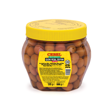 Cebel Çizik Yesil Zeytin- Geritzte Grüne Oliven mit Stein XS 500g Cebel Çizik Yesil Zeytin- Geritzte Grüne Oliven mit Stein XS 500g